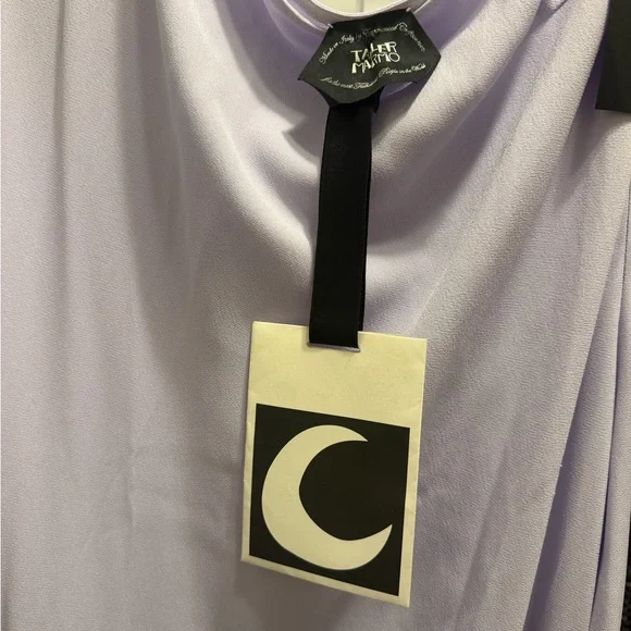 Taller Marmo Spritz One-sleeve Fringed Crepe Gown - Purple - Picture 9 of 10